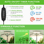 LBW Grow Light for Indoor Plants, 642 LEDs Grow Light with Stand