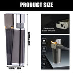 Tcairzl Foldable Lighter Multi-Purpose 2 in 1 Slant Jet Soft Flame Open Lighter Refillable Metal Torch Lighter with Accessories, Heavy-Duty Gift Box for Men Women Camping Kitchen (Without Gas) (4)