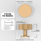 Asimerdeco 30 Pack Champagne Bronze Cabinet Knobs 1-1/10 Inch(28mm) Single Hole Cabinet Pulls Round Kitchen Cabinet Knobs Drawer Knobs