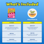 Scrub Daddy Sponges & PowerPaste XL Value Pack - 4 Scrub Mommy Multipurpose Dish Sponges & PowerPaste XL All-Purpose Cleaning Paste - Scratch-Free, Multi-Surface Household Cleaning Supplies Kit (5ct)