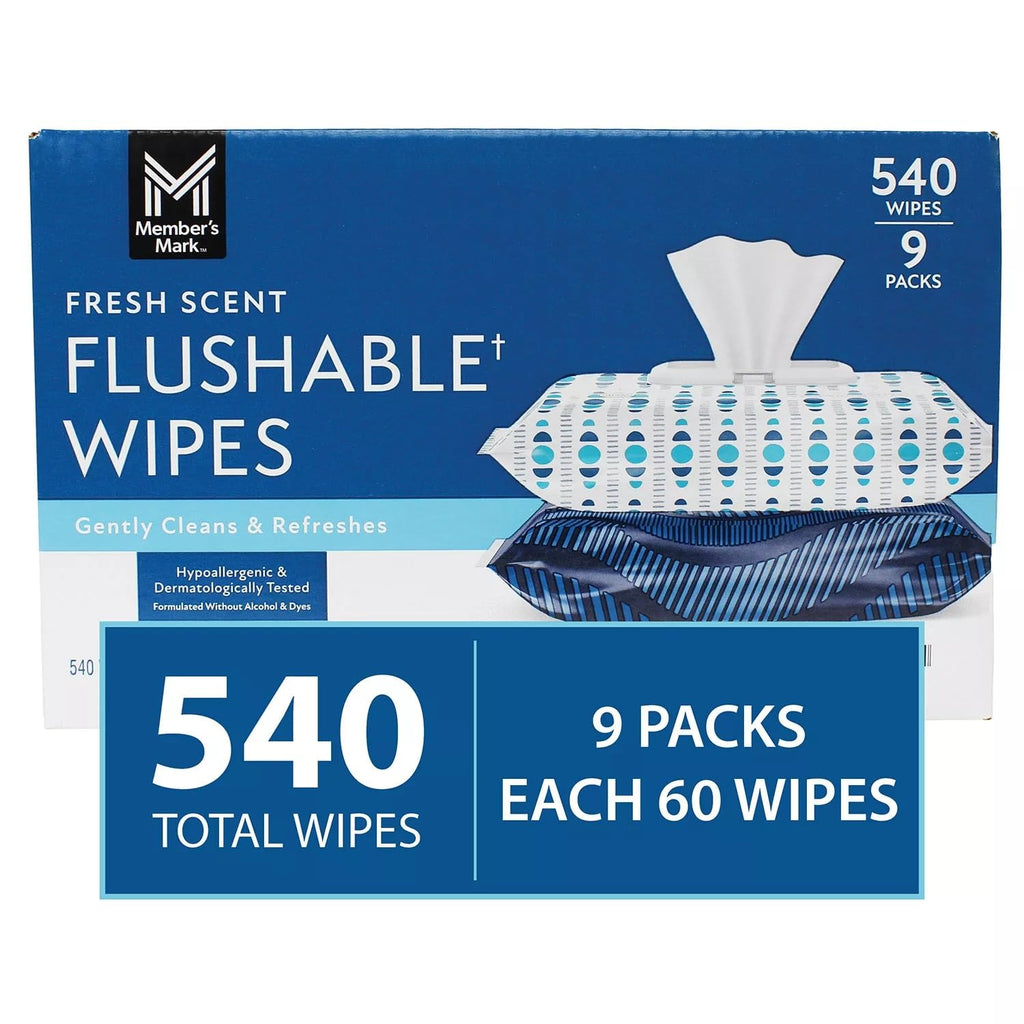 Member's Mark Flushable Wipes (9 pk, 540 wipes)