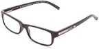 Foster Grant Men's Brandon Rectangular Reading Glasses, Shiny Black/Transparent, 50 Mm US