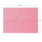 Practicon 125 Pack Pink Disposable Patient Bibs, 18" x 13", 3 Ply Waterproof Paper Bib Sheet with Poly Back, Dental, Medical, Tattoo, Nail Tray or Table Cover, 125 Pack