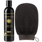 Tan Physics Sunless Tanner 8oz with Exfoliation Mitt– Self Tanning Lotion – Instant Tanning Lotion for Face & Body – Natural Self Tanner for a Streak-Free, Long-Lasting Glow
