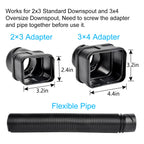 Prestantious 16.5ft Long Downspout Extender, 3.1" OD Gutter Downspout Extensions Pipe for 3"×4" and 2"×3" Downspout, Inside Diameter 2.6 Inches, Flexible Pipe Stretched Length 16.5ft, Black,1-Pack