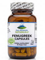 Pure Mountain Botanicals Fenugreek Capsules 600mg Organic - 90 Vegan Kosher Caps - Fenugreek Seed Supplement for Women and Men - Non-GMO Gluten Free - Fenogreco