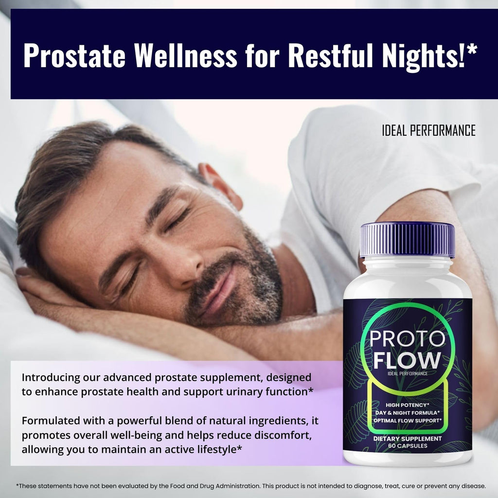 Proto Flow for Prostate Capsules, ProtoFlow Supplement Prostate Support Pills - Maximum Strength, ProtoFlow Advanced All Natural Formula, Proto Flow Prostate Health Men Pills Reviews (2 Pack)