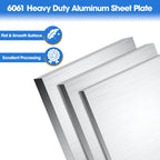 1/4Inch Thick Aluminum Sheet Plate, 10" x 10" Heavy Duty Aluminum Plates