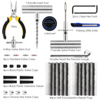 AUTOWN Flat Tire Repair Kit 68pcs, Heavy Duty Tire Plug Kit to Fix Puncture
