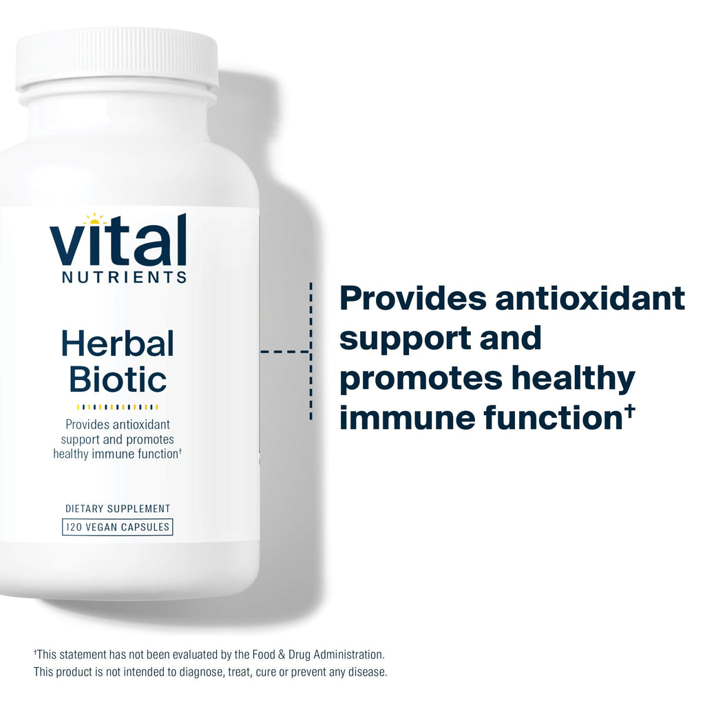 Vital Nutrients Herbal Biotic - Herbal Immune Support Supplement - Antioxidant Support Promotes Healthy Immune System - Gluten, Dairy, Soy Free - Non-GMO - 120 Capsules