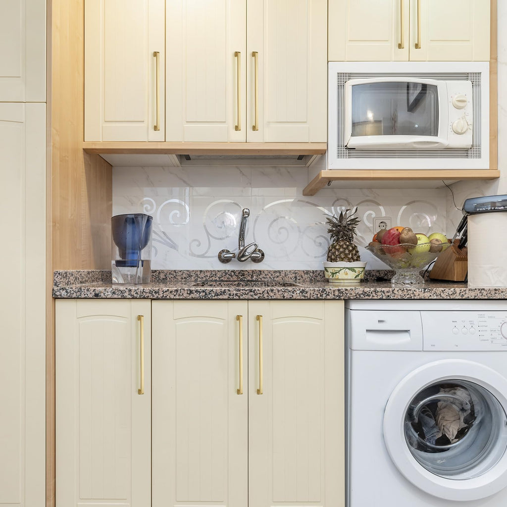 HOME EDIT 5 Pack 10 Inch Brushed Gold Cabinet Handles Solid Zinc Alloy Pulls for Kitchen Cupboard & Drawer Hardware
