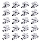 20-Pack EFIELD 1/4 Turn Straight Stop Valve 3/8" OD Compression X 1/2" Crimp Barb Pex Chrome Plated Brass,(VALVE085-20PCS)