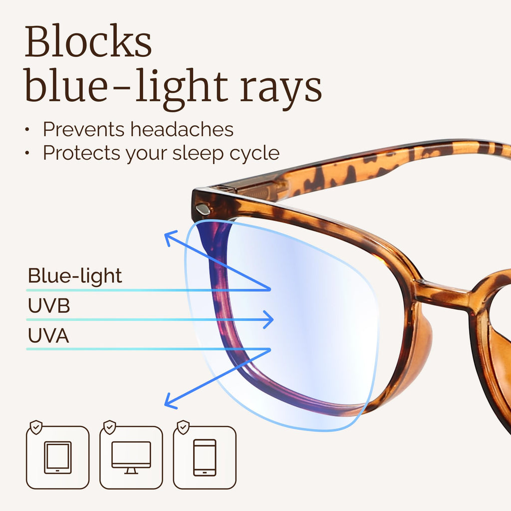 NOVIVON Reading Glasses +2.75 with 6 Cases – Blue Light Blocking Readers for Women & Men, Computer eye glasses, Cheaters