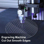 KINLINK 9in Plexiglass Sheets 1/8 inch Thick, 3mm Clear Circle PET Plastic Sheet for DIY Project, Craft, Cake Disk, Table top, Acrylic Sign and Wedding Invitation 2 Pack