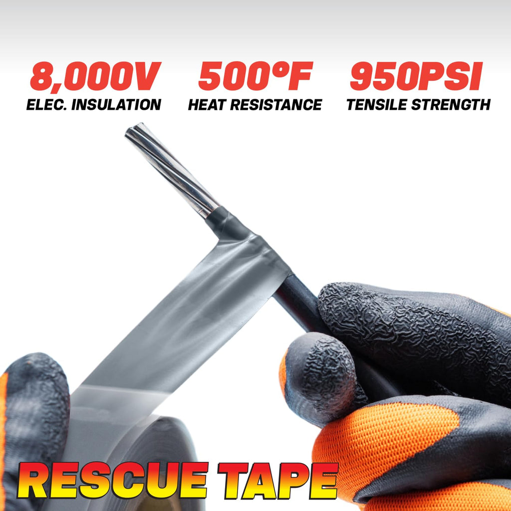 Bond It Rescue Tape, Self-Fusing Silicone Repair Tape, 1 in x 12 ft, Black