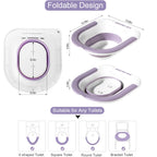 Electric Sitz Bath, Unisex Foldable Sitz Bath for Toilet Seats, Sitz Bath for Postpartum Care and Hemorrhoids, Non-Slip & High Water Flow (Purple)