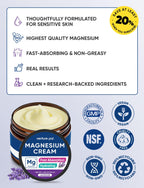 Venture Pal Topical Magnesium Cream, Fast-Absorbing Magnesium Moisturizing Lotion with Coconut Oil, Shea Butter & Hyaluronic Acid, Suitable for Kids