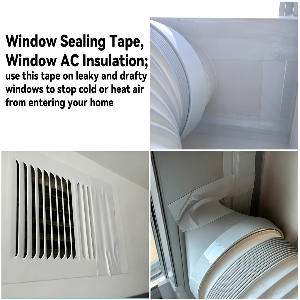 Window Sealing Tape, Window AC Insulation Tape, White 3 Inch x 65 FT