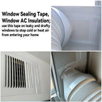 Window Sealing Tape, Window AC Insulation Tape, White 3 Inch x 65 FT