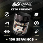 Gamer Supps GG Energy - Schlatt Milk by jschlatt (100 Servings) - Keto Friendly Gaming Energy and Nootropic Blend, Sugar Free + Caffeine + Vitamins + Immune Support, Powder Drink