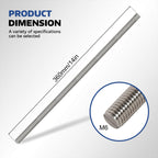 Arwnnklo 4 Pcs 304 Stainless Steel M6 Fully Threaded Rod,14"(360mm) Long Threaded Rod,Right Hand Threads，with Nuts (4, M6x360mm)