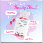 Hair Vitamins Gummies for Women for Hair Growth - with Biotin 5000 mcg, Vitamin E, C, & Zinc - Best Gummy Vitamin Supplement - Supports Faster Hair Growth & Stronger Nails, Berry Flavor - 120 Gummies