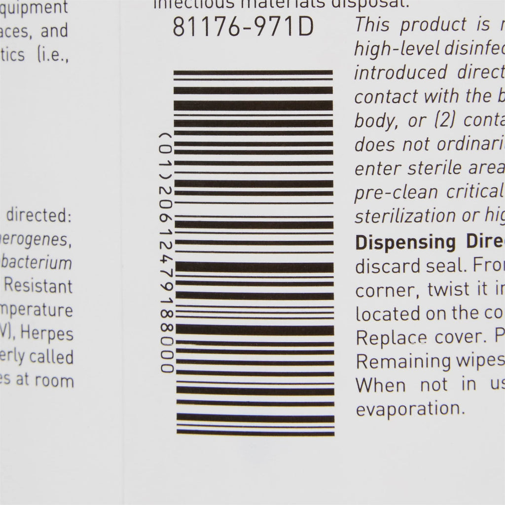 McKesson Germicidal Wipes, Disinfecting Alcohol Wipes, 12 Pack, 1920 Wipes