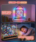 LED Drawing Board for Girls, Arts Gifts Kit and Crafts Toys for 3+ Year Old