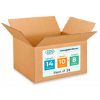 Medium Moving & Shipping Boxes 14"L x 10"W x 8"H (25-Pack) - Extra Strength 200 lb vs Regular - Corrugated Heavy Duty Shipping Boxes - Durable Box for Shipping - Box to Pack by IDL Packaging