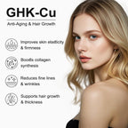 GHK-Cu Copper Peptide Supplement, Anti-Aging & Hair Growth Support, Improves Skin Elasticity & Firmness, Thicker, Fuller Hair, Easy Absorption, Precisely Dosed, 90 Vegan Capsules