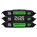 DUDE Wipes Herbal Relief Flushable Wipes - Extra-Large Adult Wet Wipes - 12 Pack (144 Count) - Infused with Soothing Witch Hazel, Geranium Essential Oils, Vitamin E, and Aloe - Septic and Sewer Safe