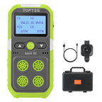 TopTes Guard-101 4 Gas Monitor Multi Detector for H2S, CO, LEL, and O2, with Vibration, Visual, and Audible Alarms, 14h Long Battery Life, Safety Explosion-Proof, for Work, Home - Green