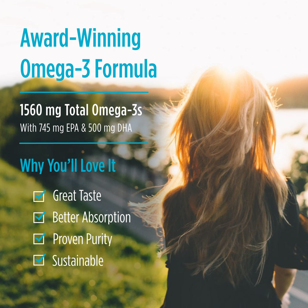 Nordic Naturals Omega-3, Lemon Flavor - 8 oz - 1560 mg Omega-3 - Fish Oil - EPA & DHA - Immune Support, Brain & Heart Health, Optimal Wellness - Non-GMO - 48 Servings