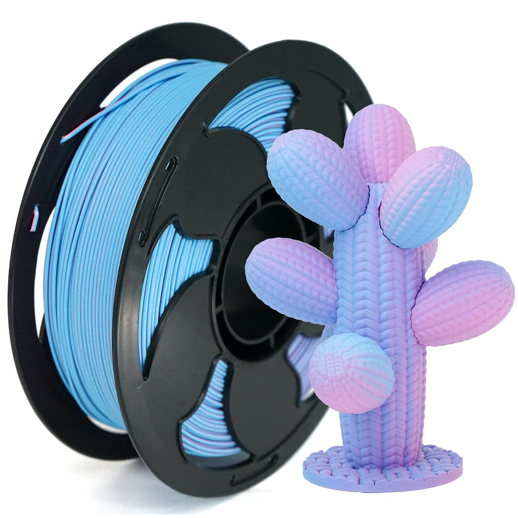 Matte Tri Color Blue Purple Pink PLA 1.75mm 1kg 600mm/s 3D Printer Filament