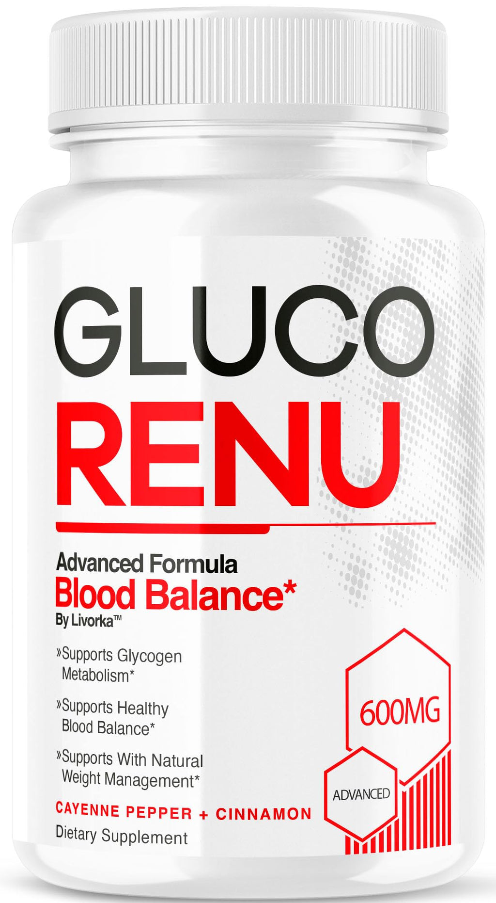 Gluco Renu Capsules - Official Gluco Renu, GlucoRenu Supplement, Natural Support GlucoRenu, Gluco Renu Premium Formula, 30 Capsules for 1 Month