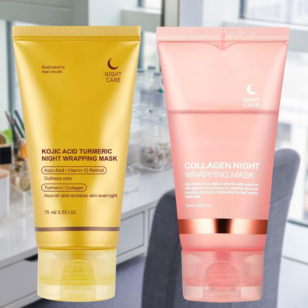 Metiplou kojic Acid Turmeric Night Wrapping Hydration Mask Brightens & Defends Against Skin, Improves Skin Texture Glowing Skin