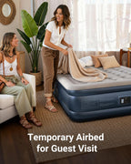 iDOO Luxury Air Mattress with Built in Pump, Queen Size Inflatable Mattress for Camping, Guests & Home, 18" Raised Comfort Blow up Mattress, Durable, Portable & Waterproof Air Bed, colchon inflable