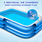 Nattork Inflatable Swimming Pool for Kids and Adults- 118" x 68" x 22" Family Full-Sized Blow Up Pools for kids -Thickened Durable Above Ground Swimming Pool Backyard Lawn, Indoor Outdoor Summer Party