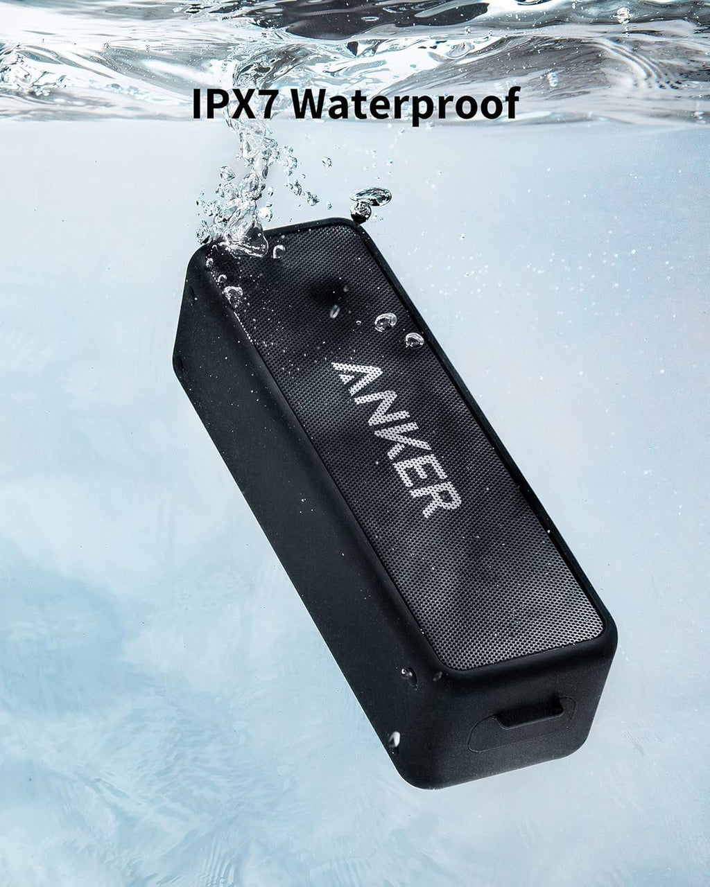 soundcore Anker 2 Portable Bluetooth Speaker with 12W Stereo Sound, BassUp, IPX7 Waterproof, 24-Hour Playtime, Speaker for Home, Outdoors, Travel