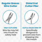 DANYDENT Distal End Cutter Orthodontic Plier – Hold & Cut Hard and Soft Wire - Professional Braces Wire Cutter - Tungsten Carbide Inserts - Easy To Use Dental Tools Stainless Steel Braces Essentials