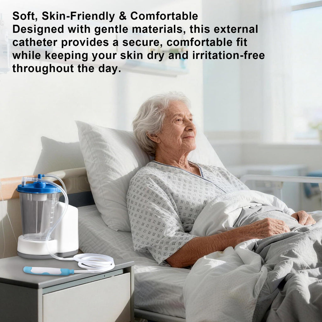 Female External Catheter, 30-Pack, Soft & Comfortable External Urine Collection Device, Non-Invasive Design, Compatible with Most Suction Systems