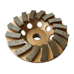 4" Diamond Grinding Wheels for Concrete or Masonry, 16 Turbo Segments, #30/40 Grit, Medium Bond, 5/8"-11 Arbor