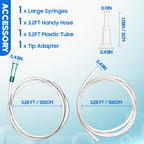 300ml/cc Syringes with Tube 40 Inch Handy Plastic Tubing and Adapter Tip
