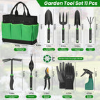 Velway 11-Piece Garden Tools Set Heavy Duty with Ergonomic Handles