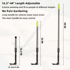 KLDOLLAR Crack Weeder, Long Handle Crevice Weeding Tool, 48" Weeder Tool