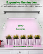 Sunco 4 Pack 3FT LED Grow Light, Full Spectrum, 30W