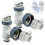 Above Ground Plunger Valves with Pool Hose Adapter B for Intex Above Ground Pool & Pump, Pool Parts and Accessories On/Off Plunger Valve Replacement & 25009 Hose Conversion Adapter 1 1/4 to 1 1/2