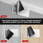 Thaibear Magnetic Vent Covers, 5.5" x 12", 4 Pack Strong Ceiling Vent Covers for Home Wall, Floor Vents Air Register, RV, Home HVAC and AC Vents, Magnetic Vent Cover for Ceiling Iron Register