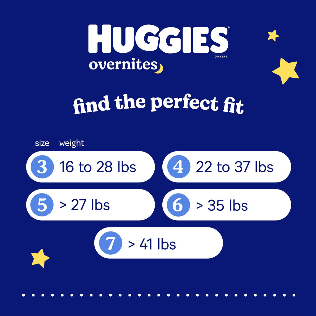 Huggies Overnites Diapers Size 5, 50 Count