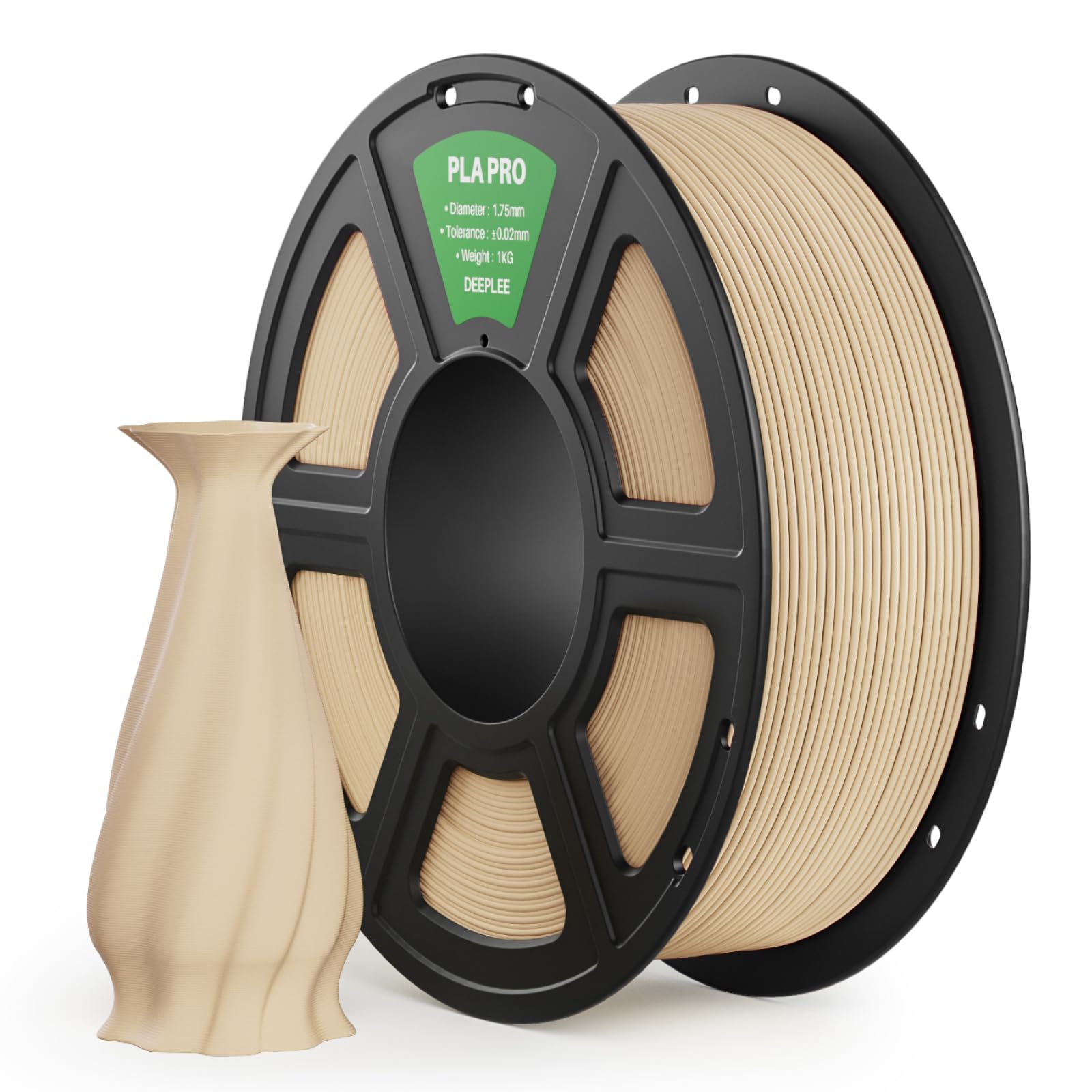 DEEPLEE PLA PRO Filament 1.75 mm, 3D Printed Filament Increased Tenacity, Dimensional Accuracy +/- 0.02 mm, Easy to Print, for Most FDM 3D Printers 1 kg Light Blue